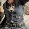 Women Fashion Vintage Slim Denim Vest