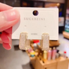 Women'S Fashion Style Zircon Oval Earrings