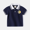 Children Kids Baby Fashion Boys Short Sleeve Embroidered Lapel Casual Basic T-Shirt