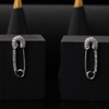 Women Fashion Simple Copper Micro-Set Zircon Pin Stud Earrings