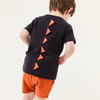 Children Kids Baby Fashion Boys Casual Basic Short Sleeve Dinosaur T-Shirt And Shorts 2pcs Set