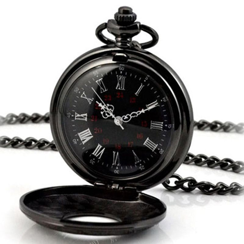 Vintage Charm Unisex Fashion Arabic Number Quartz Steampunk Pocket Watch (2 sets)