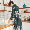 Men Tiger Printed Long Sleeves Belted Robe