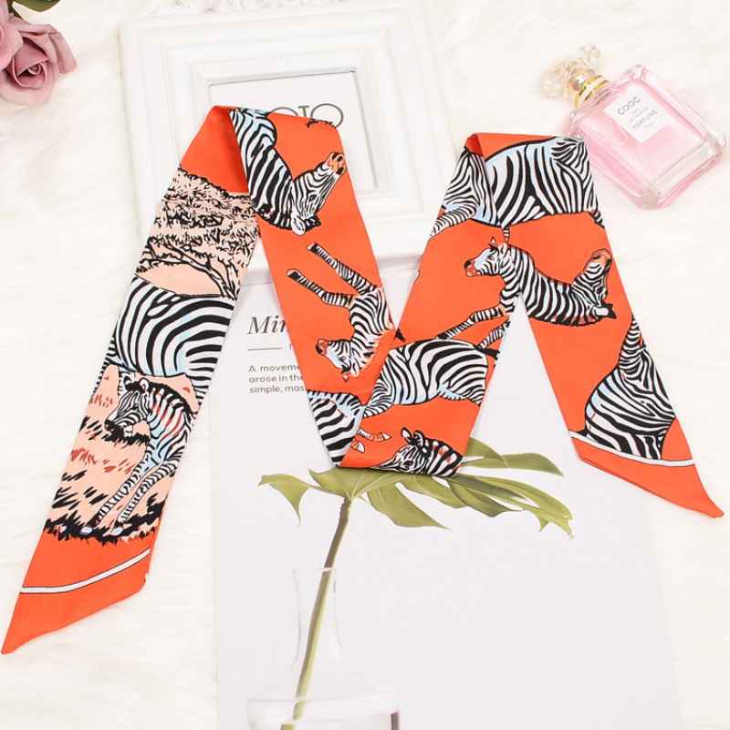 Women Fashion Animal Print Skinny Neckerchief