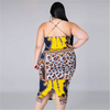 Women Fashion Plus Size Leopard Printed Dress