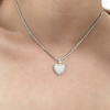 Women'S Fashion Full Diamond Heart Pendant Necklace