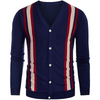 Men Casual V-Neck Long-Sleeved Knitted Cardigan