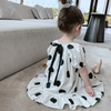 Children Kids Toddlers Girls Short Sleeve Polka Dot Print Princess Dress