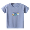 Kids Cute Cartoon Pattern Round Neck Short Sleeve Loose T-Shirt