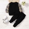 Toddlers Newborn Baby Fashion Boys Long Sleeves Letter Print Sweatshirt And Pants 2pcs Set