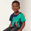 Children Kids Baby Fashion Boys Casual Basic Short Sleeve Dinosaur T-Shirt