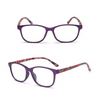 Older Person High Quality Resin Squre Shape Frame Floral Pattern Reading Glasses