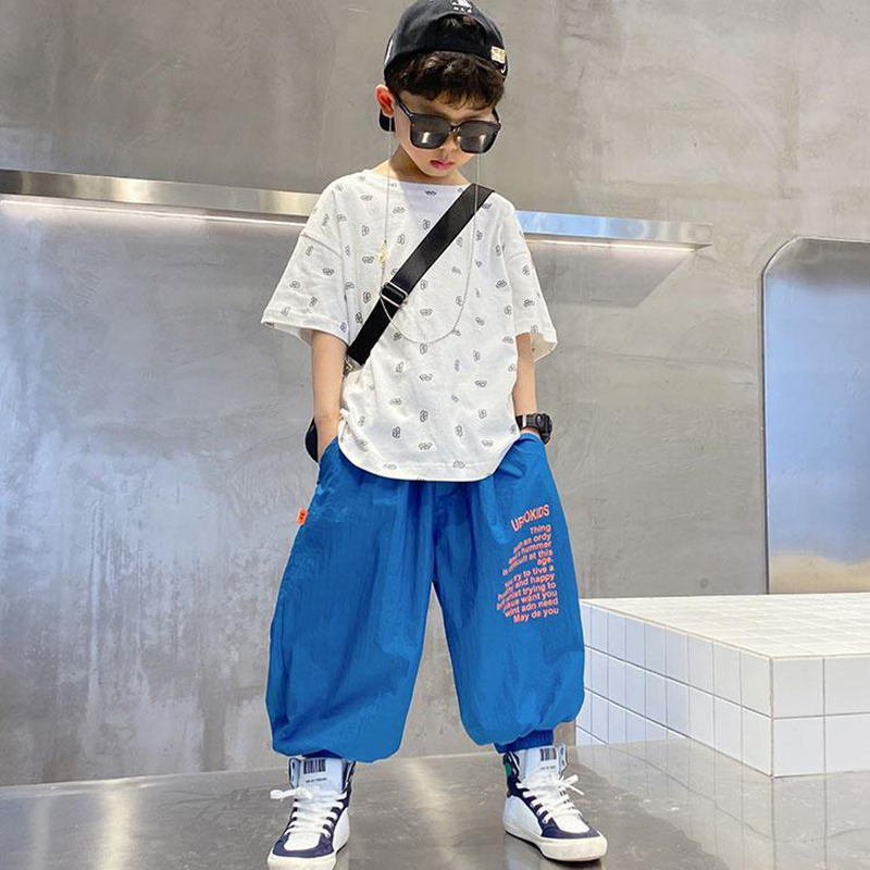 Boys Fashion Letter Printed Casual Pants