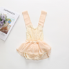 Toddlers Newborn Baby Girls Sleeveless Lace Solid Color Suspenders Bodysuit