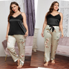 Plus Size Pajamas Women'S Fashion Cozy Loungewear Comfortable Floral Set