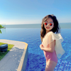 Children Kids Baby Fashion Girls Cute Mesh Swimsuit And Hat