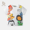 Kids Boys Cute Cartoon Animal Round Neck Short-Sleeved T-Shirt