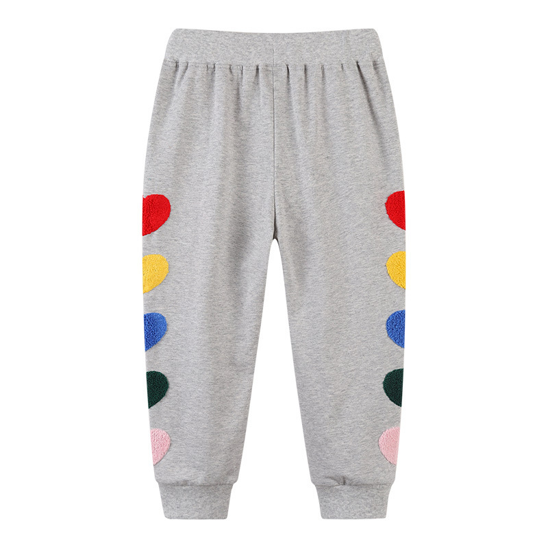 Children Kids Baby Fashion Boys Girls Cute Embroidered Sports Pants