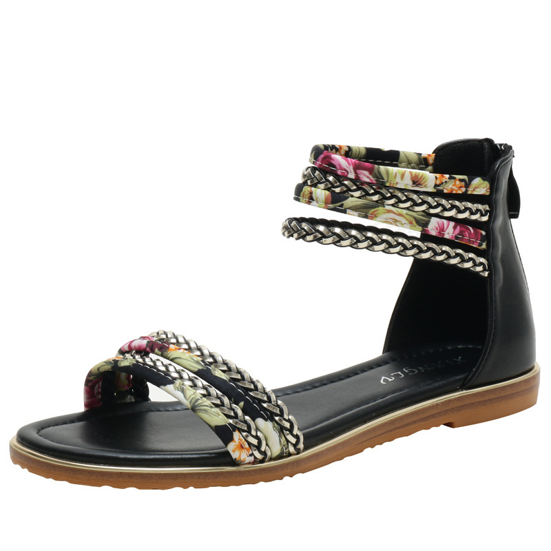 Plus Size Women Trendy Calico Resort Sandals