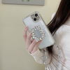 Women Fashion Simple Rhinestone Phone Case With Chain