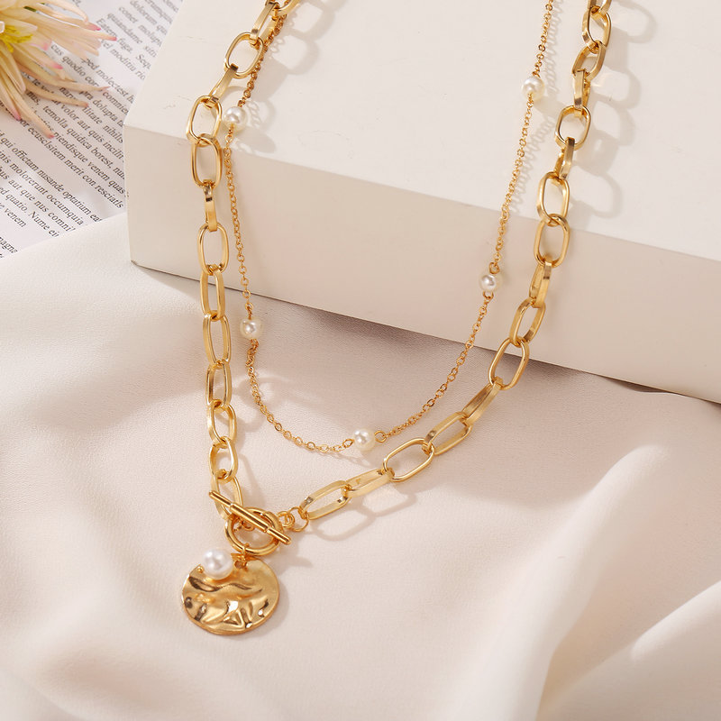 Fashion Pearl Decoration Double Layer Necklace