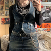 Women Fashion Vintage Slim Denim Vest