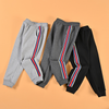 Boys Casual Loose Stripe Color Blocking Warm Sweatshirt