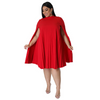 Plus Size Loose Casual Pleated Dress