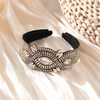 Women'S Fashion Super Flash Claw Chain Rhinestone Crossover Headband