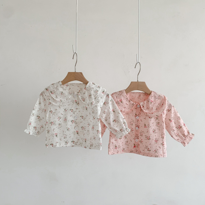 Toddlers Newborn Baby Fashion Girls Long Sleeve Flower Print Blouse