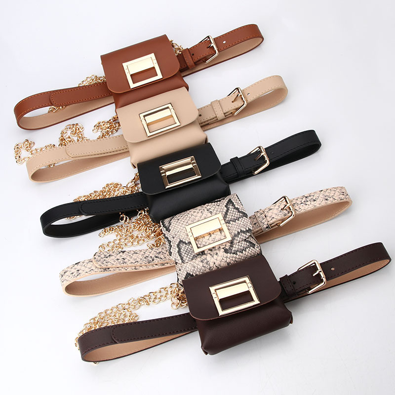 Women Fashion With Detachable Mini Chain Shoulder Bag Belt