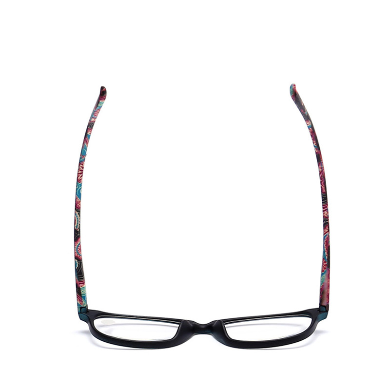 Older Person High Quality Resin Squre Shape Frame Floral Pattern Reading Glasses