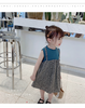 Children Kids Toddlers Girls Sleeveless Stitching Print Dress