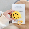 Women Simple Round Smiley Face With Ring Airpods Case ( 2 sets )