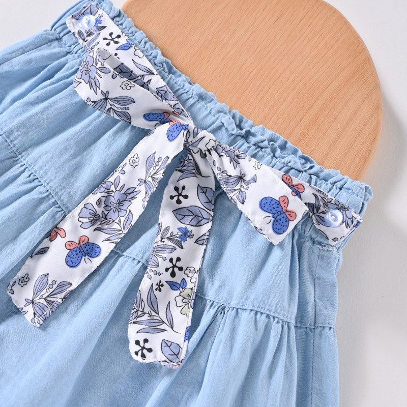 Children Kids Toddlers Fashion Girls Solid Color Thin Denim Shorts