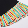 Children Kids Toddlers Fashion Girls Long Sleeve Colorful Stripe Patchwork Dress