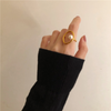 Women Simple Line Pearl Metal Ring ( 2 sets )