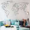 Abstract World Map Print Wall Sticker (2 sets)