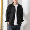 Men Casual Lapel Long Sleeve Loose Solid Color Denim Jacket