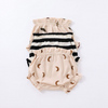 Baby Fashion Cartoon Moon Print Stripe Lace Shorts