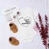 Toddlers Newborn Baby Fashion Girls Boys Basic Short Sleeve Letter Heart Print Bodysuit