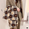 Women Fashion Love Plaid Cashmere Scarf