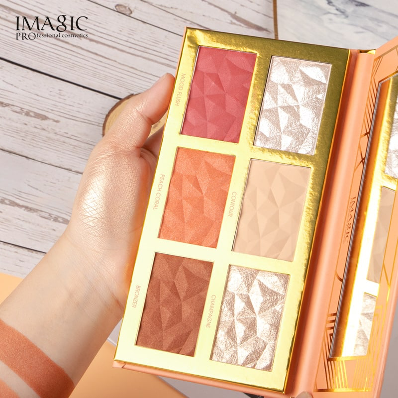 6 Colors Women Fashion Facial Highlighter Powder