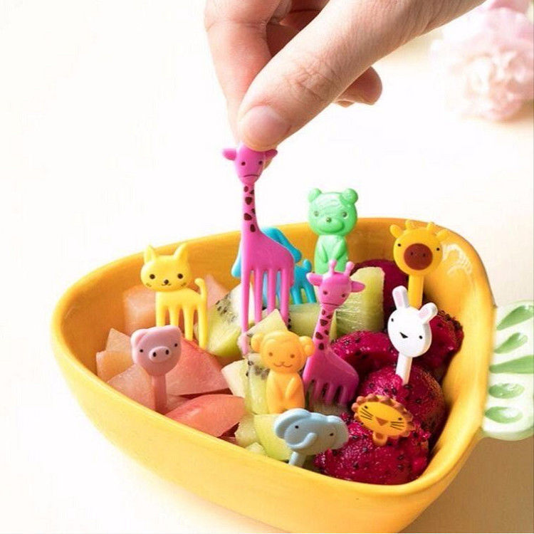 Animal Cartoon Fruit Fork Mini Baby Fruit Stick Cute Bento Stick Creative Fruit Toothpick