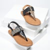 Plus Size Women Fashion Buckle Strap Flat Round Toe Leopard Casual Flip Flops Sandals