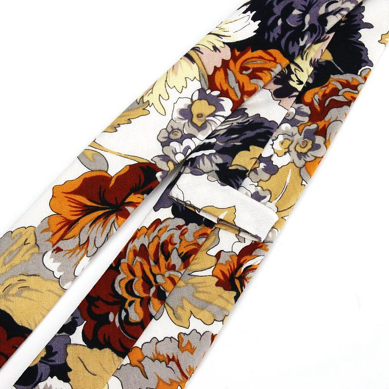 Fashion Men And Women Bright Color Flowers Printed 6cm Tie