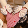 Women Fashion Elegant Heart Bow Love Gloves