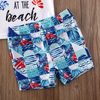 Children Kids Baby Fashion Boys Letter Print Short-Sleeved And Shorts Swimsuit 2pcs Set