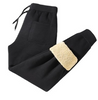 Men Casual Fleece Straight Leg Warm Pants