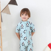 2 Pcs Boys Cute Penguin Printed Swimwear And Cap